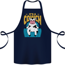 Its a Cowch Funny Cow Cotton Apron 100% Organic Navy Blue