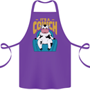 Its a Cowch Funny Cow Cotton Apron 100% Organic Purple