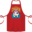 Its a Cowch Funny Cow Cotton Apron 100% Organic Red
