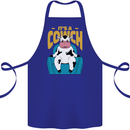 Its a Cowch Funny Cow Cotton Apron 100% Organic Royal Blue