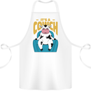 Its a Cowch Funny Cow Cotton Apron 100% Organic White