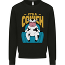 Its a Cowch Funny Cow Kids Sweatshirt Jumper Black
