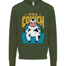 Its a Cowch Funny Cow Kids Sweatshirt Jumper Forest Green
