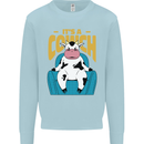 Its a Cowch Funny Cow Kids Sweatshirt Jumper Light Blue