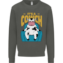 Its a Cowch Funny Cow Kids Sweatshirt Jumper Storm Grey