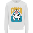 Its a Cowch Funny Cow Kids Sweatshirt Jumper White