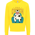 Its a Cowch Funny Cow Kids Sweatshirt Jumper Yellow