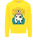 Its a Cowch Funny Cow Kids Sweatshirt Jumper Yellow