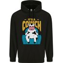 Its a Cowch Funny Cow Mens 80% Cotton Hoodie Black