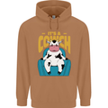 Its a Cowch Funny Cow Mens 80% Cotton Hoodie Caramel Latte