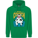 Its a Cowch Funny Cow Mens 80% Cotton Hoodie Irish Green