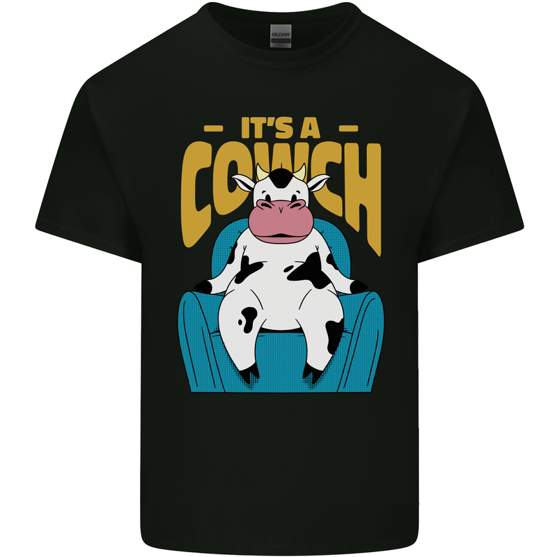 Its a Cowch Funny Cow Mens Cotton T-Shirt Tee Top Black