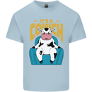 Its a Cowch Funny Cow Mens Cotton T-Shirt Tee Top Light Blue