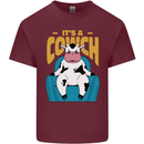 Its a Cowch Funny Cow Mens Cotton T-Shirt Tee Top Maroon