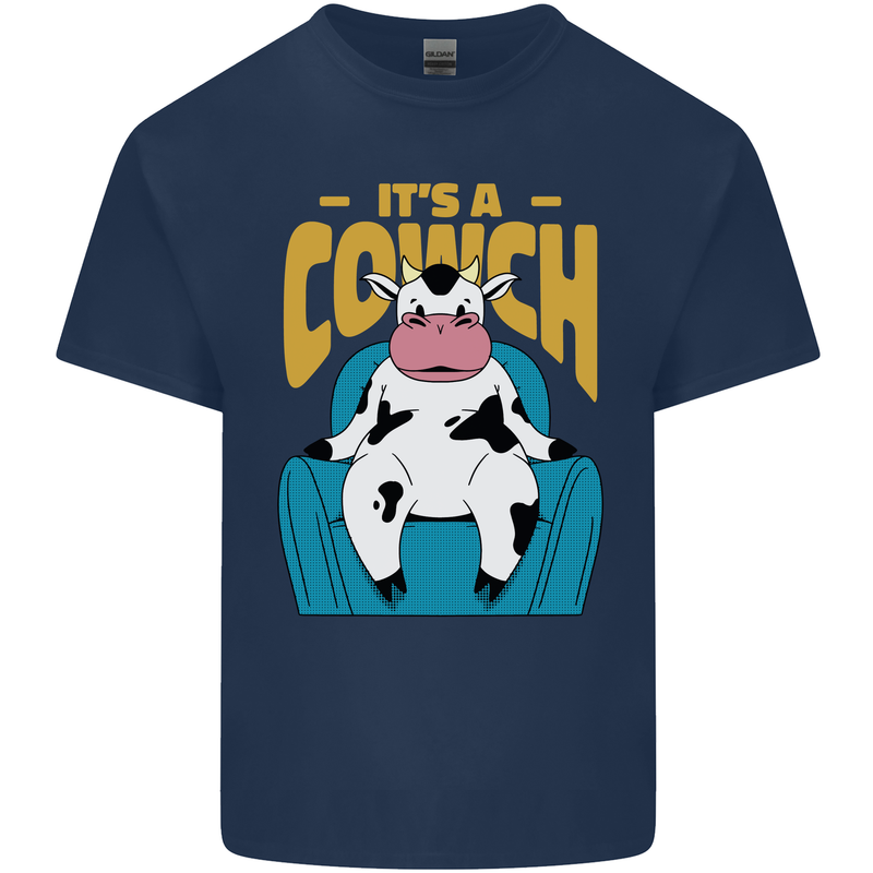 Its a Cowch Funny Cow Mens Cotton T-Shirt Tee Top Navy Blue