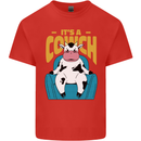 Its a Cowch Funny Cow Mens Cotton T-Shirt Tee Top Red