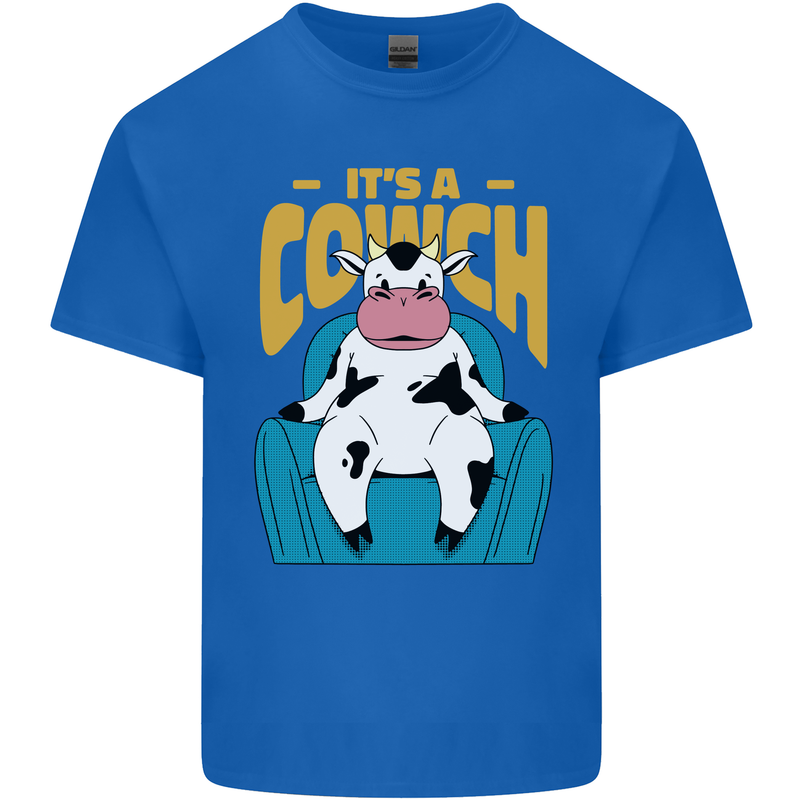 Its a Cowch Funny Cow Mens Cotton T-Shirt Tee Top Royal Blue