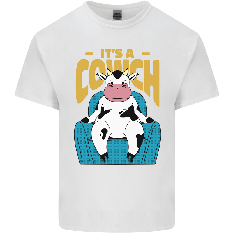 Its a Cowch Funny Cow Mens Cotton T-Shirt Tee Top White
