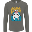 Its a Cowch Funny Cow Mens Long Sleeve T-Shirt Charcoal