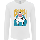 Its a Cowch Funny Cow Mens Long Sleeve T-Shirt White