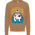 Its a Cowch Funny Cow Mens Sweatshirt Jumper Caramel Latte