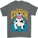 Its a Cowch Funny Cow Mens T-Shirt 100% Cotton Charcoal
