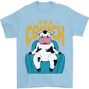 Its a Cowch Funny Cow Mens T-Shirt 100% Cotton Light Blue