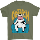Its a Cowch Funny Cow Mens T-Shirt 100% Cotton Military Green