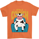 Its a Cowch Funny Cow Mens T-Shirt 100% Cotton Orange