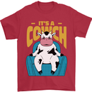 Its a Cowch Funny Cow Mens T-Shirt 100% Cotton Red