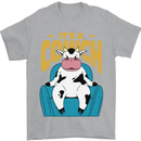 Its a Cowch Funny Cow Mens T-Shirt 100% Cotton Sports Grey
