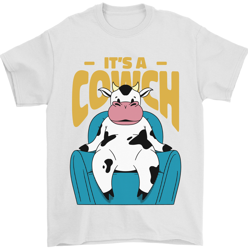 Its a Cowch Funny Cow Mens T-Shirt 100% Cotton White