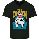 Its a Cowch Funny Cow Mens V-Neck Cotton T-Shirt Black