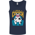 Its a Cowch Funny Cow Mens Vest Tank Top Navy Blue
