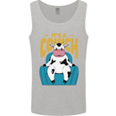 Its a Cowch Funny Cow Mens Vest Tank Top Sports Grey