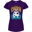 Its a Cowch Funny Cow Womens Petite Cut T-Shirt Purple