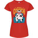 Its a Cowch Funny Cow Womens Petite Cut T-Shirt Red