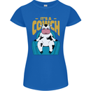Its a Cowch Funny Cow Womens Petite Cut T-Shirt Royal Blue