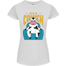 Its a Cowch Funny Cow Womens Petite Cut T-Shirt White