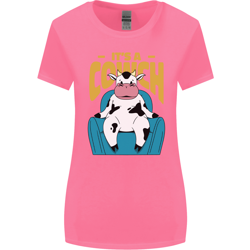Its a Cowch Funny Cow Womens Wider Cut T-Shirt Azalea