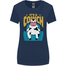 Its a Cowch Funny Cow Womens Wider Cut T-Shirt Navy Blue