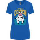 Its a Cowch Funny Cow Womens Wider Cut T-Shirt Royal Blue