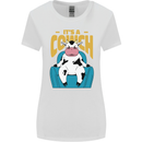 Its a Cowch Funny Cow Womens Wider Cut T-Shirt White