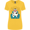 Its a Cowch Funny Cow Womens Wider Cut T-Shirt Yellow