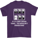 Its a Lorry Driver Thing Funny Truck Trucker Mens T-Shirt Cotton Gildan Purple