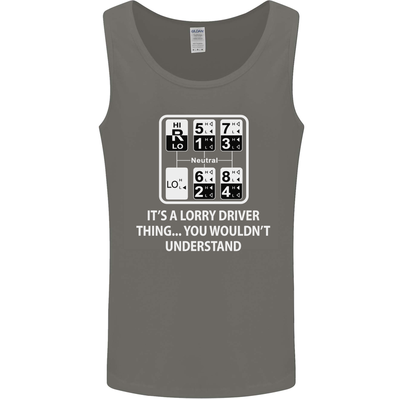 Its a Lorry Driver Thing Funny Truck Trucker Mens Vest Tank Top Charcoal