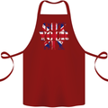 Ive Got Your Six Union Jack Flag Army Paras Cotton Apron 100% Organic Maroon