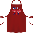 Ive Got Your Six Union Jack Flag Army Paras Cotton Apron 100% Organic Maroon