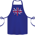 Ive Got Your Six Union Jack Flag Army Paras Cotton Apron 100% Organic Royal Blue
