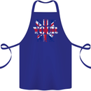 Ive Got Your Six Union Jack Flag Army Paras Cotton Apron 100% Organic Royal Blue